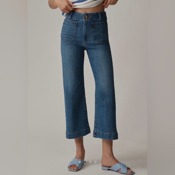 Anthropologie Pants - Anthropologie Maeve The Colette Crop High-Rise Wide-Leg Jeans Women’s 27